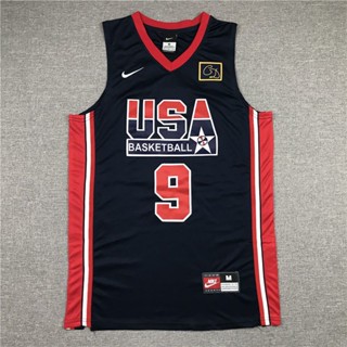 ขายดี nba Dream No. หมายเลข 1 ทีม เสื้อกีฬา ผ้าตาข่าย ปักลาย Joe D 9 สีน้ําเงินเข้ม สีขาว ระบายอากาศได้ดี 681400