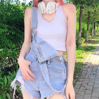 👖Overalls👖 เอี๊ยมยีนส์ แฟชั่นสุดชิค ทรงน่ารัก เอี๊ยมเอวสูงหลวมสาย กางเกงยีนส์เอี้ยมขายาว ใส่กับเสื้อได้ทุกแนว