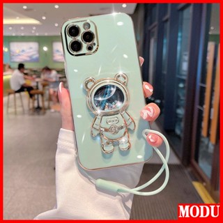 Modu เคสโทรศัพท์มือถือ กันกระแทก มีทรายไหล ลายนักบินอวกาศ พร้อมขาตั้ง สําหรับ Samsung Galaxy A73 A24 A70 A33 A53 A21s A20s A14 A13 A03s S23 5G 4G