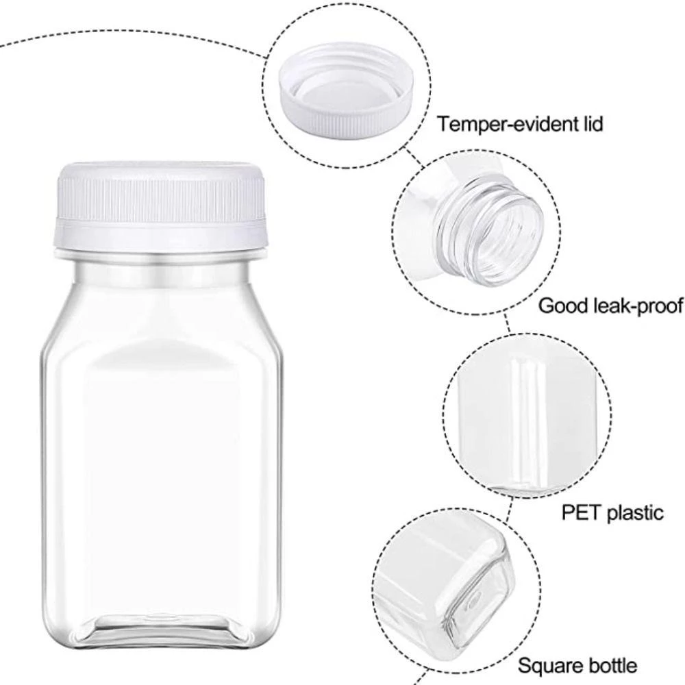 ARCOIRIS ขวดน้ำผลไม้พลาสติกทรงสี่เหลี่ยม 120ML ฝาปิดกันงัดแงะ thumbnail 7