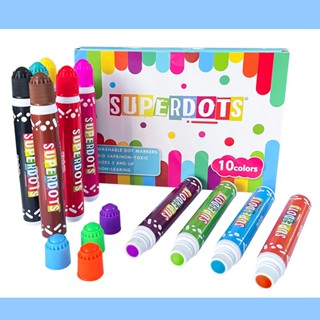 3 ชิ้น / 10 ชิ้น สุ่มสี SUPER DOTS Doodle ปากกากราฟฟิตี เด็กวัยหัดเดิน ปากกาสีน้ํา เด็ก วาดภาพสีน้ํา ปากกาศิลปะ เขียน วาดภาพ ปากกาวิเศษ