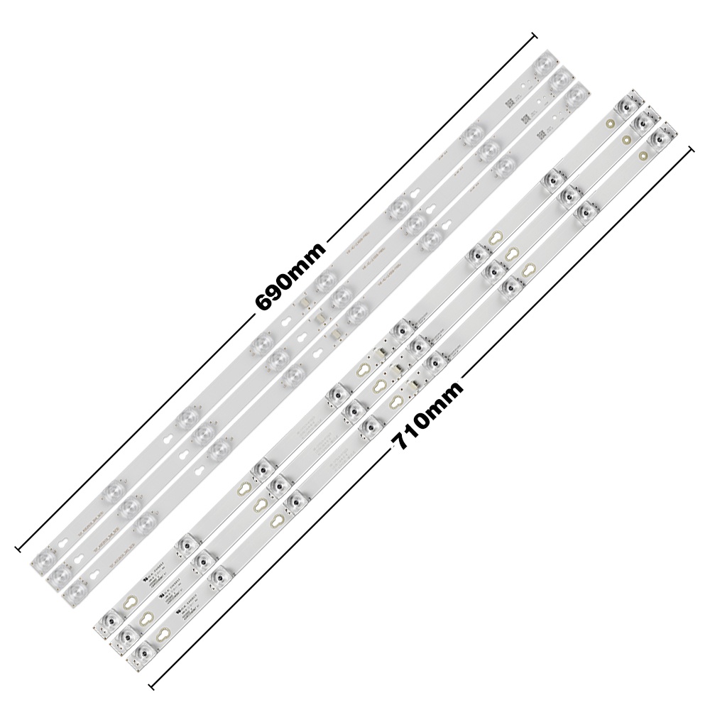 แถบไฟแบ็คไลท์ LED 8 ดวง สําหรับทีวี TCL 40 นิ้ว 40HR330M08A7 V1 4C-LB4008-HR03J 40D2900 A 3 ชิ้น ต่อ