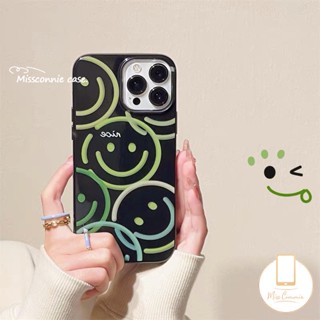 เคสโทรศัพท์มือถือ Tpu แบบนิ่ม พิมพ์ลายการ์ตูนหน้ายิ้ม ป้องกันสิ่งสกปรก สําหรับ IPhone 7Plus XR 13 14 11 12 Pro Max 7 8 Plus X XS Max SE 2020