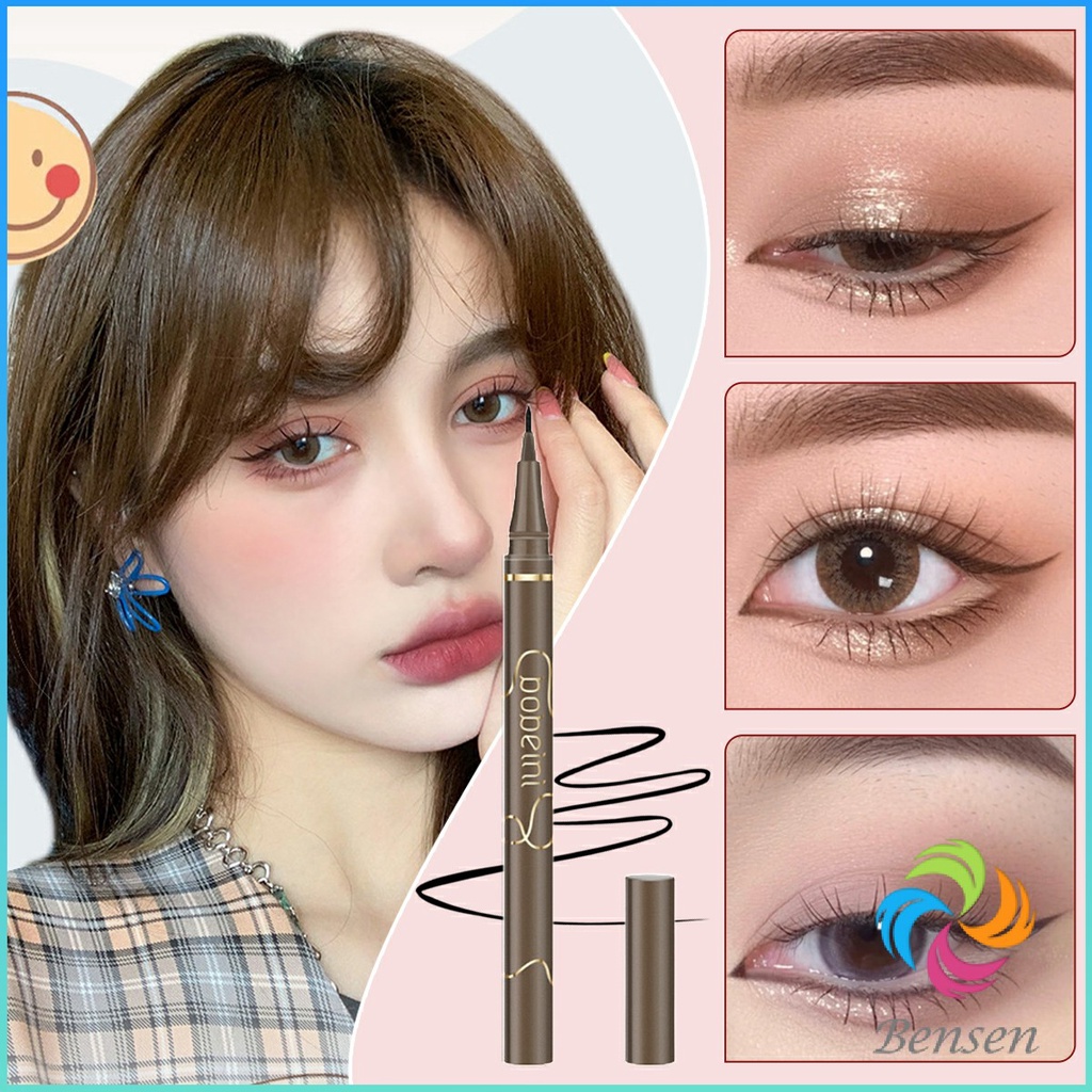 Bensen ปากกาอายไลเนอร์  เนื้อลิขวิด กันน้ํา ติดทนนาน แห้งเร็ว 4 สี Eye Liner
