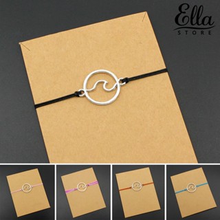 Ellastore123 สร้อยข้อมือ แบบถักกลวง เรียบง่าย สําหรับผู้หญิง และผู้ชาย