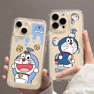 เคสโทรศัพท์มือถือใส แบบนิ่ม ลายการ์ตูนโดราเอมอน กันกระแทก สําหรับ iPhone 14 13 12 11 Pro Max XR X XS 7 8 Plus SE2