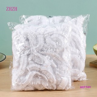 Zhzh 100 ชิ้น / เซต ครัวเรือน หนา พลาสติก ห่อ ปลอก ตู้เย็น อาหาร ป้องกันกลิ่น ฝาครอบชาม รักษาความสด แขนยืดหยุ่น ปาก