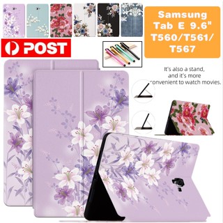 เคสหนัง ฝาพับ ลายการ์ตูนน่ารัก กันกระแทก สําหรับ Samsung Galaxy Tab E 9.6 SM-T560 SM-T561 SM-T567