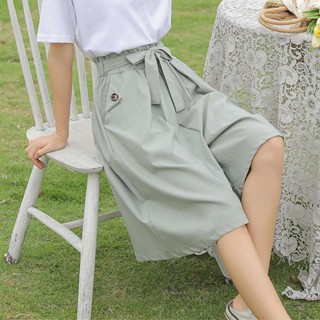 2023 new五分短裤女宽松夏新款韩版显瘦学生阔腿裤百搭中裤裙休闲裤子