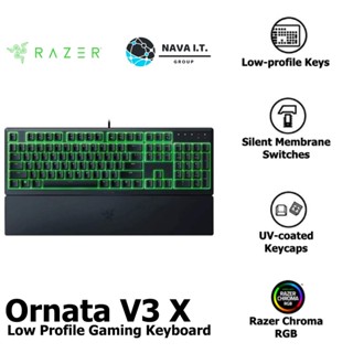 COINSคืน15%⚡FB9JMZV6⚡ RAZER GAMING KEYBOARD ORNATA V3 X TH LOW PROFILE GAMING KEYBOARD รับประกัน 2ปี