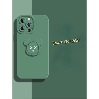 Tecno Spark Go 2023 POP 7 Pro เคสโทรศัพท์มือถือซิลิโคน TPU กันรอยขีดข่วน พร้อมแหวนขาตั้ง และสายคล้อง สําหรับ Infinix Hot 20S 20i 20 Play Note 12 G96