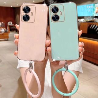 เคสโทรศัพท์มือถือ ซิลิโคนนิ่ม บางมาก พร้อมสายคล้อง หรูหรา สําหรับ Realme C55 NFC 2023 Realme C55