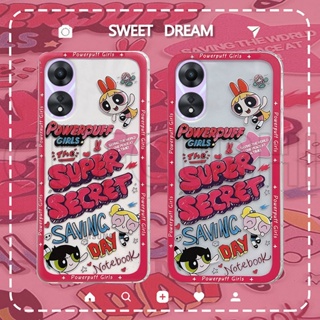 ใหม่ พร้อมส่ง เคสโทรศัพท์มือถือ ซิลิโคนนิ่ม ใส ลาย Powerpuff Girls น่ารัก คุณภาพสูง สําหรับ OPPO A78 A78 4G A98 5G 2023 2023