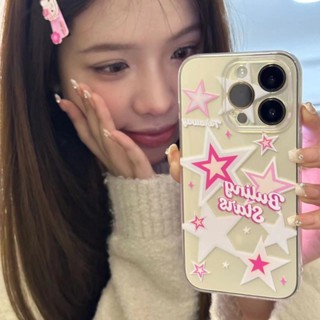 เคสโทรศัพท์มือถือนิ่ม กันกระแทก ลายดาวภาษาอังกฤษ หลากสี สําหรับ Apple Iphone 14 13promax 12 11pro xr xs 7P 8plus