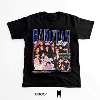 เสื้อยืด BTS BOOTLEG Culture Vintage Inspired Cotton Oversized Loose Clothing T-Shirtเสื้อยืด