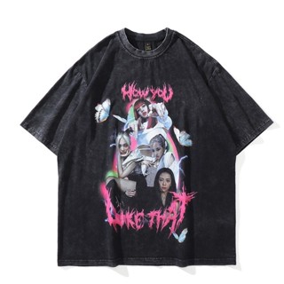 Spenzer.street |   Blackpink tee เสื้อโอเวอร์ไซส์ เสื้อผ้าสตรีท เสื้ออปป้า เกาหลี เสื้อy2k ทราวิส 2pac ฮิต 2022  มา_07