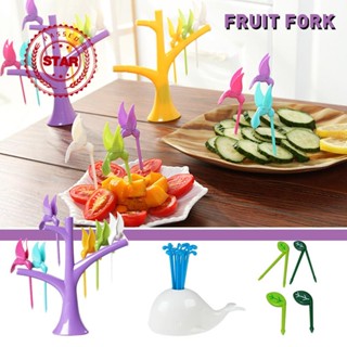 Cartoon Fruit Fork Cute Animal Shapes Home Decoratuon Fork Food V4V6