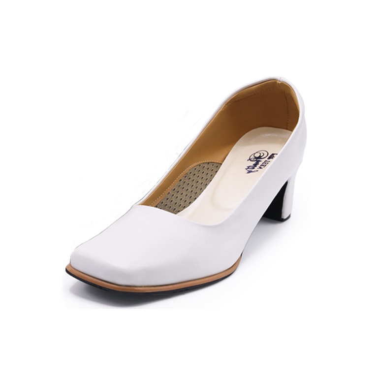 🟢Hot🐰Pretty Popteen รองเท้าคัทชูผู้หญิง ส้นสูงแบบหุ้มส้น รุ่น PT-2710 สีขาว