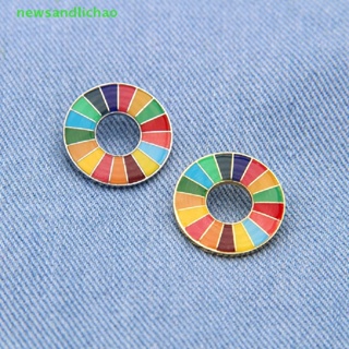 Newsandlichao เข็มกลัด 17 สี พัฒนาการอย่างยั่งยืน องค์การสหประชาชาติ SDGs Pin Nice