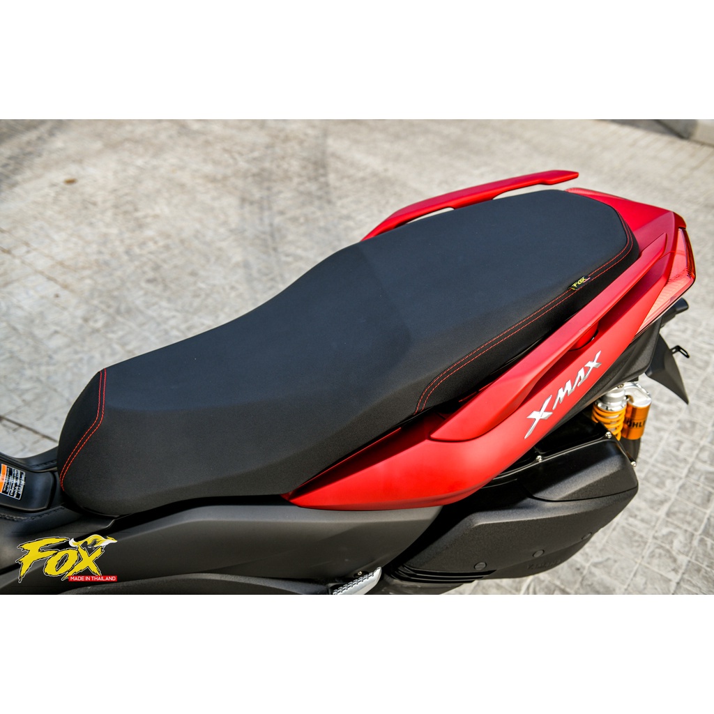 ผ้าหุ้มเบาะ เบาะX-max เบาะแต่ง Yamaha XMAX 300 ปาด2ตอน ทรงนั่งสบาย เย็บตะเข็บคู่ด้ายแดง ฟองน้ำเกรดเอ 2017-2022 ใส่ได้เลย