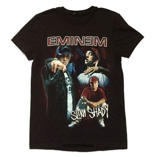 Mens Round Neck Short Shirt T-Shirt White Eminem Pointing Shady Pics Jumbo Image_03