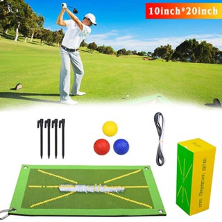 Golf Training Mat for Swing Detection Batting Golf Divot Grass Mat Set Portable