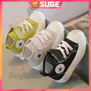 【Suge】รองเท้าผ้าใบ โลฟเฟอร์ ลําลอง ข้อสูง ระบายอากาศ ส้นเตี้ย สําหรับเด็กผู้ชาย และเด็กผู้หญิง เหมาะกับการเล่นกีฬา