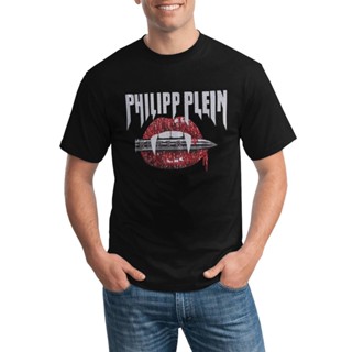 Creative Print Wear Philipp Plein Rhinestone Shining Red Lips MenS Oversized Tshirts_01