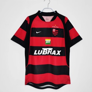 เสื้อกีฬาแขนสั้น ลายทีมชาติฟุตบอล Flamengo 2003 04 Flamengo ชุดเหย้า สไตล์เรโทร แห้งเร็ว ไซซ์ S-XXL สําหรับผู้ชาย