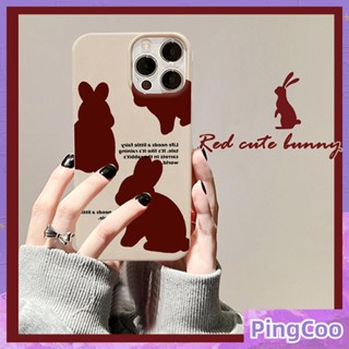 PingCoo - Candy Case For iPhone 14 13 12 11 Plus Pro Max XR TPU Soft Glossy Khaki Case Cartoon Rabbit Camera Protection Shockproof Back Cover