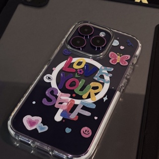 เคสโทรศัพท์มือถือ แบบนิ่ม ลายกราฟฟิตี้ภาษาอังกฤษ กันกระแทก สําหรับ Apple Iphone 14promax 13 13promax 12 11 7 8Plus Xsmax 6S