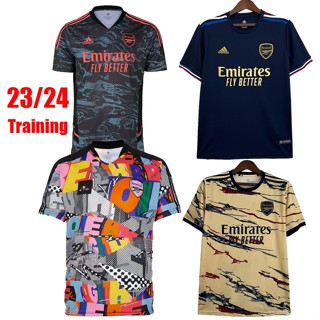 Arsenal 2023-24 เสื้อเทรนนิ่ง SALIBA Gunners 23/24 MARTINELLI G. เสื้อกีฬาแขนสั้น ลายทีมชาติฟุตบอล SMITH ROWE ARSen Love Unites SAKA ODEGAARD 2023