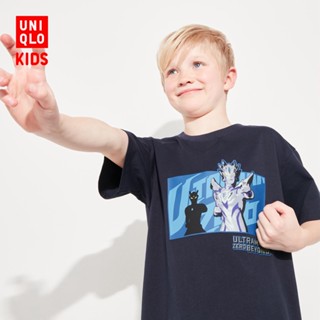 Uniqlo เสื้อผ้าเด็ก / เด็กผู้ชาย / เด็กผู้หญิง (UT) เสื้อยืด พิมพ์ลาย Ultraman (แขนสั้น Ultraman