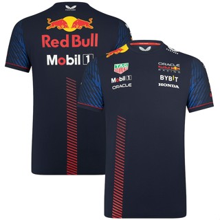 Oracle Red Bull Racing 2023 ชุดเสื้อยืด แขนสั้น คอกลม พิมพ์ลายทีมเหย้า