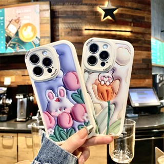 Casetify เคสโทรศัพท์มือถือแบบนิ่ม ลายกระต่าย ดอกทิวลิป สําหรับ Huawei P30 PRO P20 lite P40 PRO y7 PRO 2019 Y9 prime 2019 Nova 3 3E 4 4E 5T 7i 7 SE 9 SE MATE 40 30 20 PRO Y7A Y6P Y9S GY037F เคส