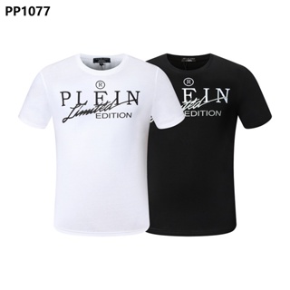 New Style Harajuku PHILIPP PLEIN Men T-Shirt Street Wear Short-Sleeved PP Cotton Round Neck Men Letter Print Tops p_01