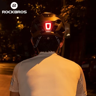 【TH Delivery】ROCKBROS ไฟท้ายจักรยาน และหมวกกันน็อค แบบชาร์จ USB กันน้ํา เพื่อความปลอดภัย