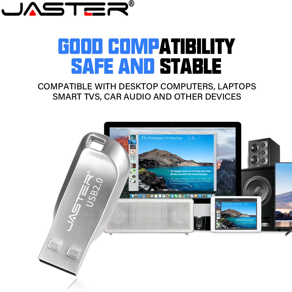 Jaster แฟลชไดรฟ์ USB โลหะ 128GB 1 ชิ้น ฟรีโลโก้ปากกา 64GB รูปที่ 8