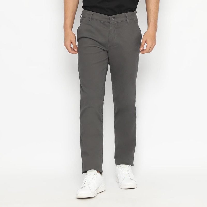Code Male Chino Stretch Pants Jarvis Grey Slim Fit