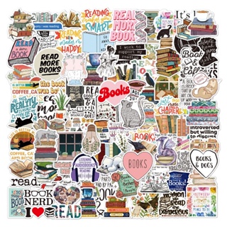 Z&amp;M❀ Reading Books Stickers ❀ 100Pcs/Set Library Waterproof Stickers Decal for Toys