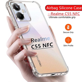 เคสโทรศัพท์มือถือ ซิลิโคนนิ่ม ใส กันกระแทก สําหรับ Realme C55 NFC Realme10T 5G RealmeC55 Realme 10 10T Realme10 Pro Plus Realme9ProPlus Realme 9 4G