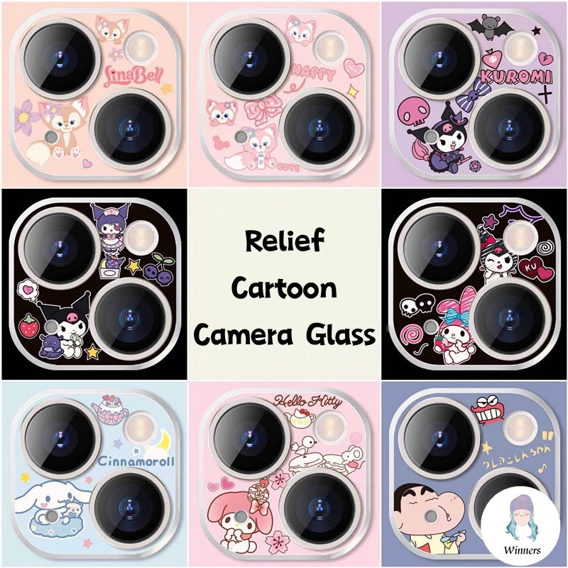 การ์ตูน Melody Graffiti 999D กล้องฟิล์มแก้ว Len สําหรับ IPhone 17 16 15 14 13 12 Pro Max 11 Pro Max XS XR Xs Max 7P/8Plus ฝาครอบป้องกันป้องกันหน้าจออุปกรณ์เสริมฝาครอบฟิล์ม