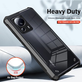 For Xiaomi 13 Lite 5G Civi2 Mi 13 Light 13Lite pro Case Clear Acrylic TPU Soft Frame Back Cover Armor Shockproof Cover