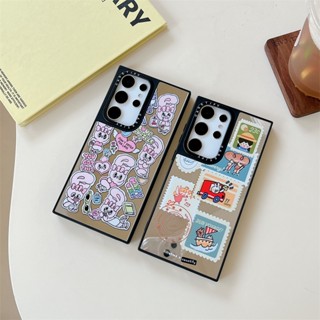 เคสโทรศัพท์ซิลิโคน TPU แบบแข็ง กันกระแทก ลายกระต่าย สีชมพู พร้อมกล่อง หรูหรา สําหรับ Samsung Galaxy S23 Plus S22 S23 Ultra