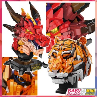 Moc 103000 โมเดลบล็อกตัวต่อ รูปหัวเสือ King of Beasts Ideas แบบสร้างสรรค์ ของเล่นสําหรับเด็กผู้ชาย