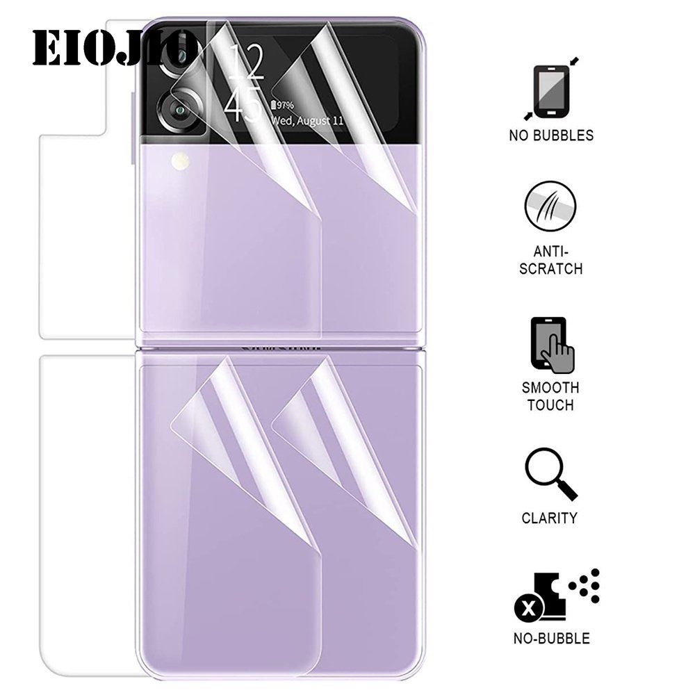 ตัวป้องกันหน้าจอแบบเต็มแบบนุ่มสําหรับ Samsung Galaxy Z Flip7 6 5 4 เมมเบรนด้านหลังด้านหน้ายืดหยุ่น Hydrogel สําหรับ Z Flip 7 6 ฟิล์มป้องกัน