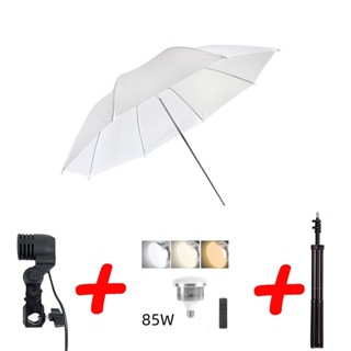 ร่มทะลุสีขาว ร่มคุณภาพสูง 33 "/ 83cm เนื้อร่มโปร่งแสง ใช้ในสตูดิโอ umbrella studio softbox light ไฟสตูดิโอ ไฟต่อเนื่อง