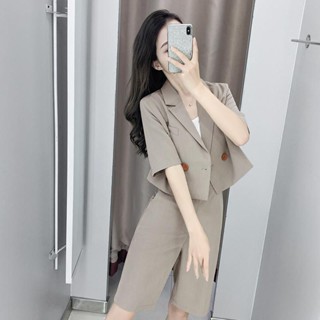 [Spot Suit Women] ใหม่ ชุดสูทสั้นลําลอง ทรงหลวม แฟชั่นฤดูร้อน สําหรับผู้หญิง