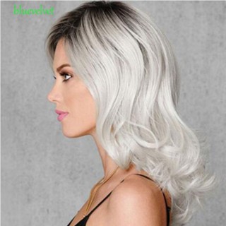 Bluevelvet Ombre วิกผมยาวหยิก ไร้รอยต่อ ทนความร้อน สําหรับผู้หญิง