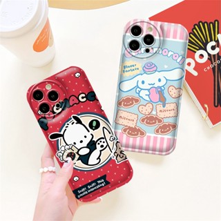 เคสโทรศัพท์มือถือ TPU ลาย Cinnamoroll และ Pochacco Air cushion สําหรับ OPPO A17 A57 A77S A77 A16 A16K A5S A12 A3S A17K A12E A92 A52 F1S A53 A33 A31 A9 A5 A15 A15S A54 F9 C1